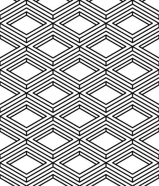 Monochrome geometric seamless pattern — Stock Vector