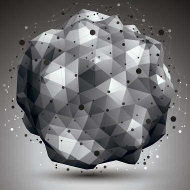 Asimetrik 3d soyut nesneyi