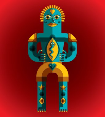 Avant-garde avatar, colorful drawing 