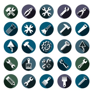 Onarım aletleri koleksiyonu