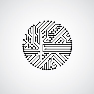 Vektör soyut bilgisayar devre