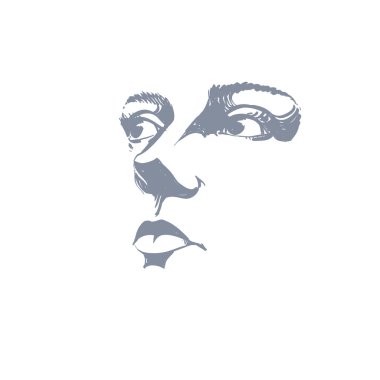 illustration of lady face