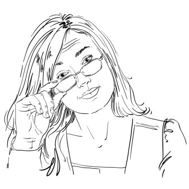 Güzel iş kadını. 