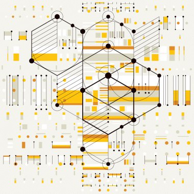 Mekanik şema, vektör mühendisliği çizimi 