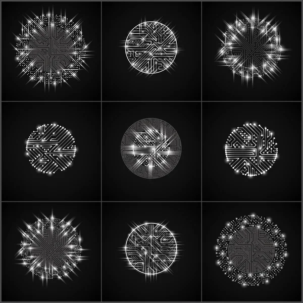 Circuits de circuits imprimés mousseux vectoriels — Image vectorielle