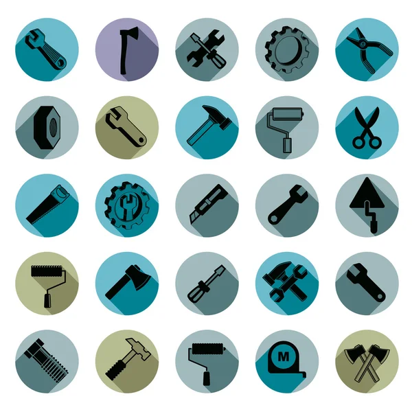 Highly detailed work tools collection — Stock Vector