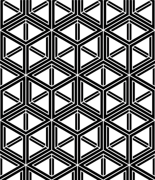 Endless monochrome symmetric pattern — Stock Vector