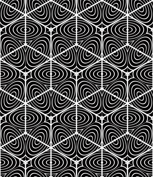 Illusionäres kontinuierliches monochromes Muster — Stockvektor
