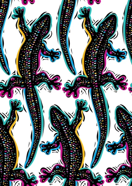 Modèle sans couture reptilien — Image vectorielle