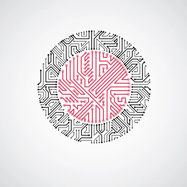 Vektör devre kartı daire