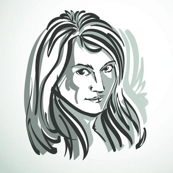 Portrait de femme attirante — Image vectorielle
