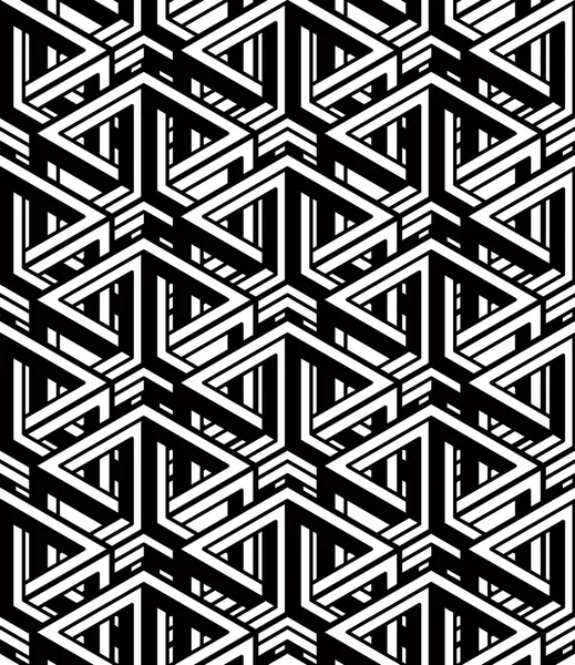 Illusionäres kontinuierliches monochromes Muster — Stockvektor