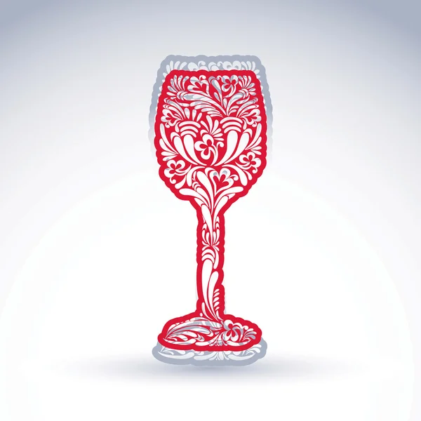 Bloem-patroon goblet — Stockvector