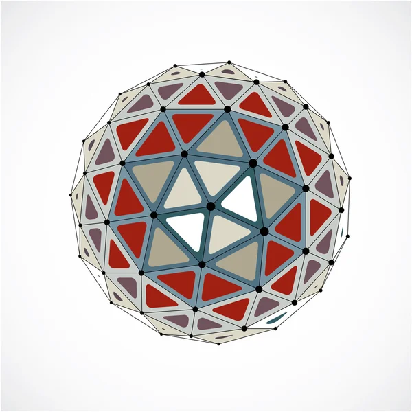 Wireframe spherical object — Stock Vector