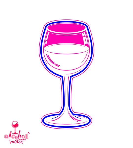 Reális wineglass ikon — Stock Vector