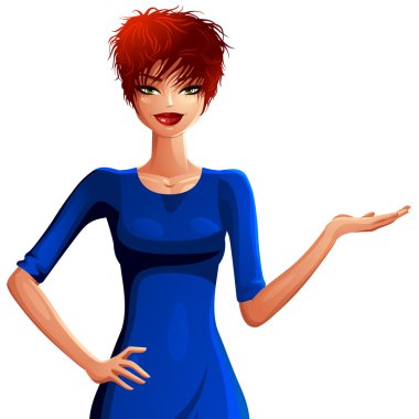 Kopya alanı ile seksi kadın