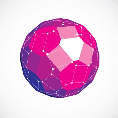 3D düşük Poli küresel nesne