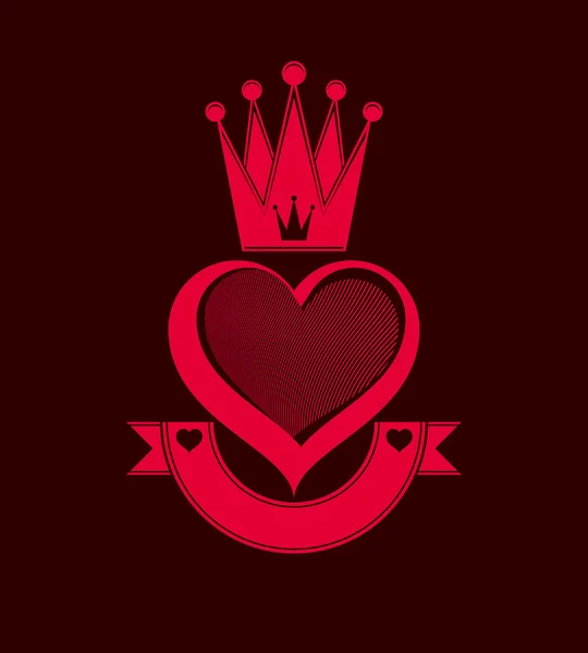 Corona del día de San Valentín — Vector de stock