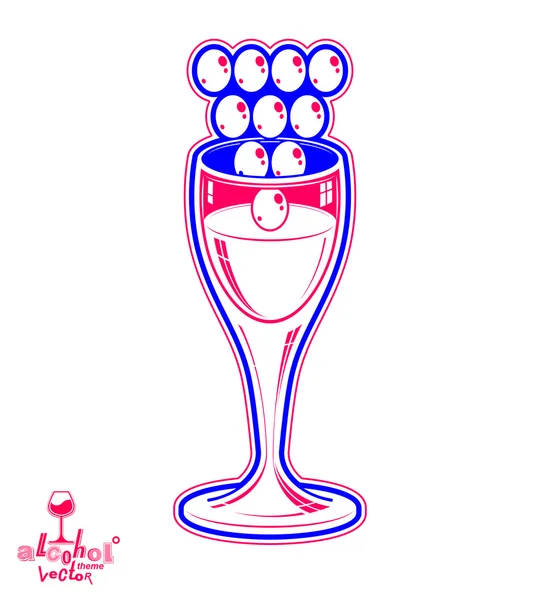 Realistic wineglass icon — Stock Vector