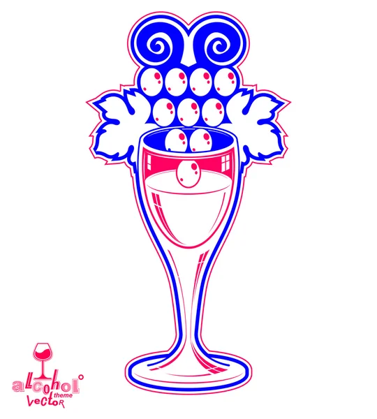 Realistic wineglass icon — Stock Vector