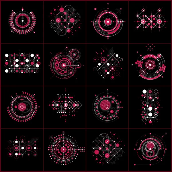 Sfondi geometrici astratti impostati — Vettoriale Stock