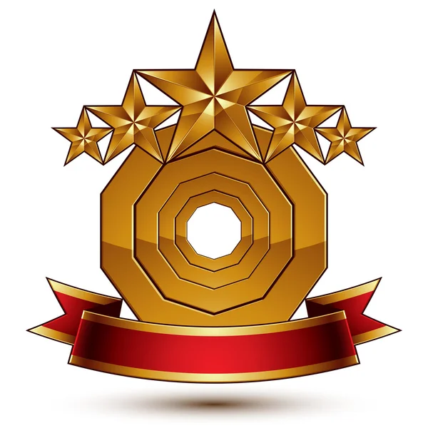 Altın yıldız ile kraliyet sembolü — Stok Vektör