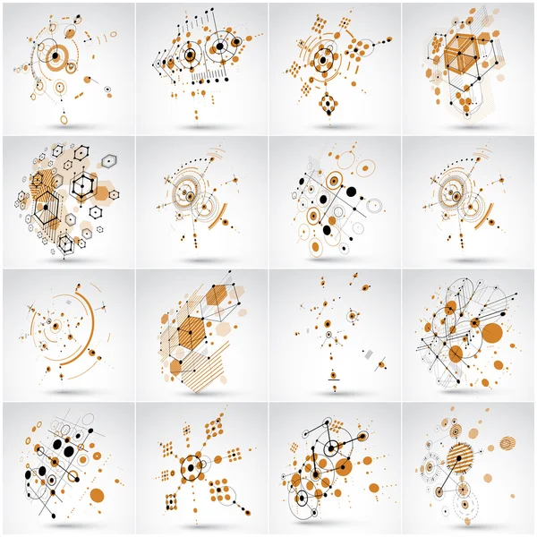 Geometrisch abstracte achtergronden instellen — Stockvector