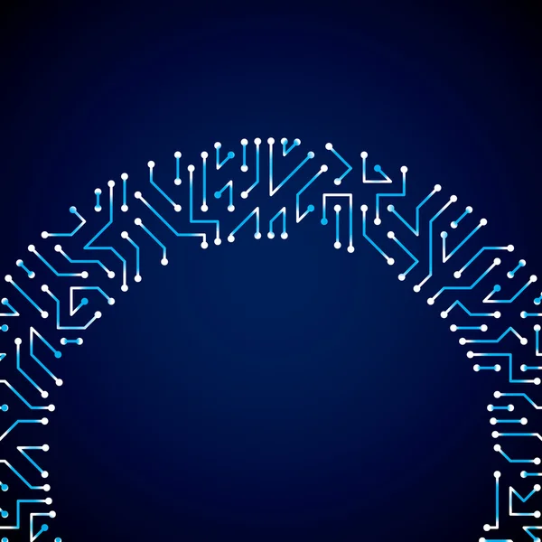 Esquema circular de alta tecnología — Vector de stock