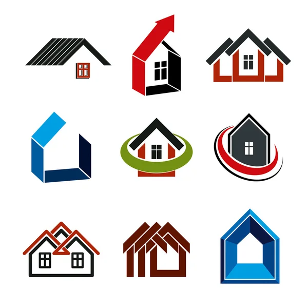 Kolekcja prostych domków — Wektor stockowy