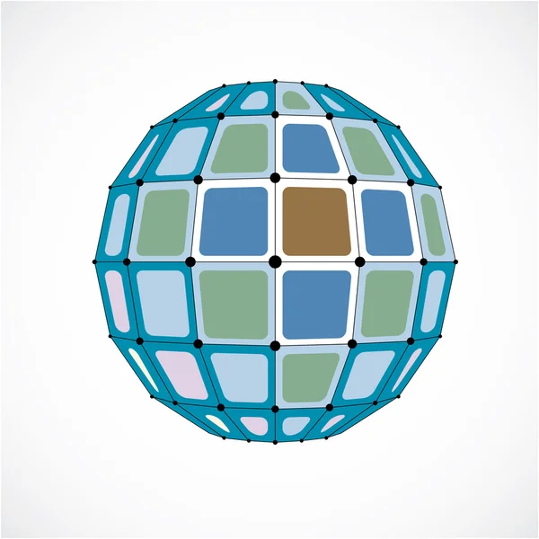 Esfera geométrica dimensional — Vetor de Stock