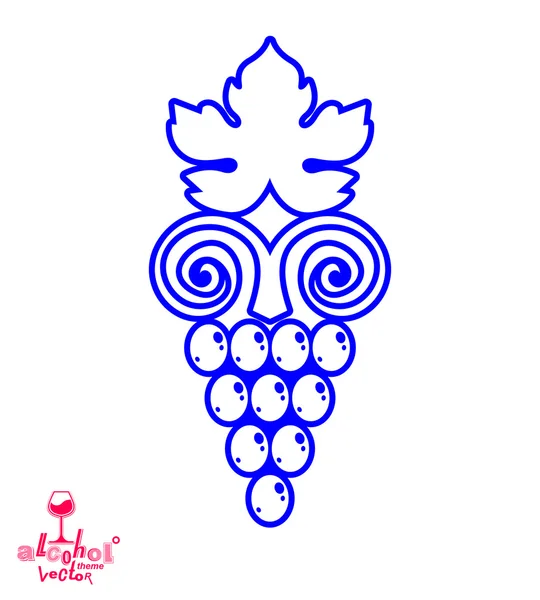 Stylized grape vine — Stock Vector