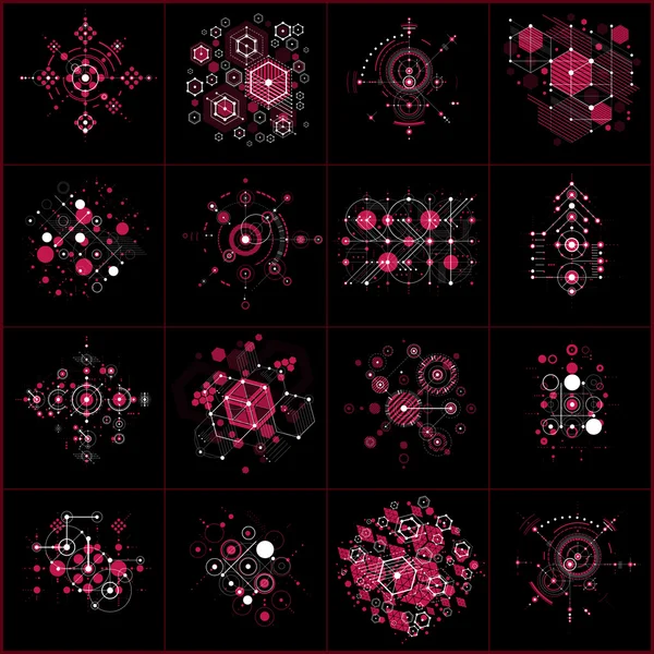 Geometriska abstrakta bakgrunder set — Stock vektor