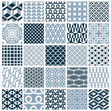 Monochrome seamless patterns collection  clipart
