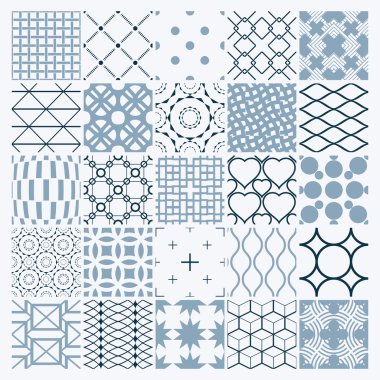 Simetrik süslü arka planlar topluluğu