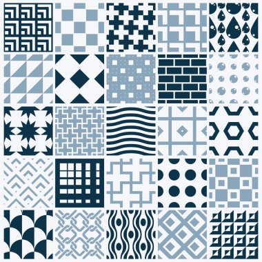 Simetrik süslü arka planlar topluluğu