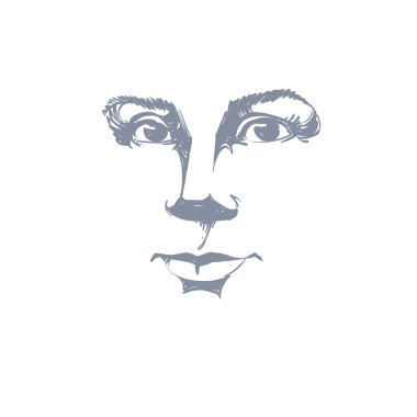 Hassas özelliklere sahip çekici bayan