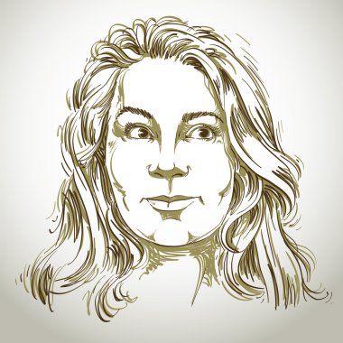 Dalgın çekici kadın