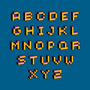 Piksel sanat harfler kümesi