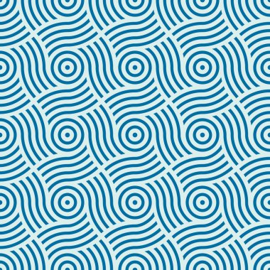 İntertwine Eğriler ile mavi arka plan