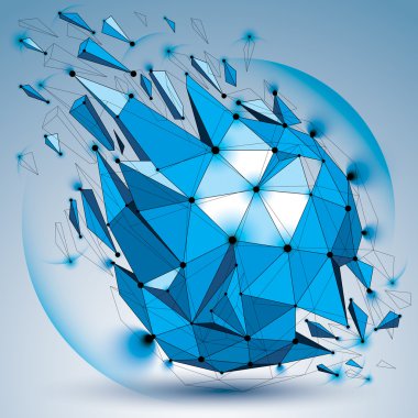 Soyut parlaklık mavi rakam