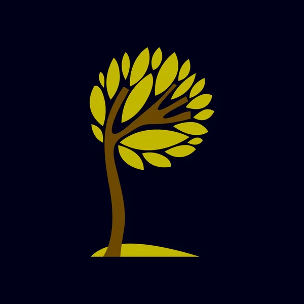 Ecologie fantaisie arbre symbole — Image vectorielle