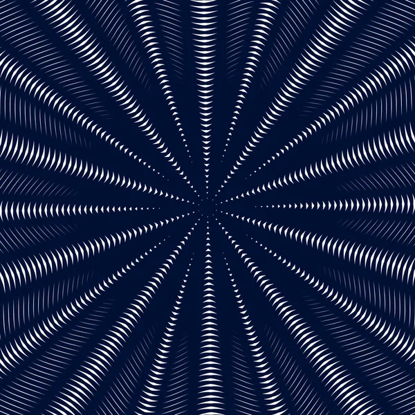 Hypnotischer Hintergrund mit geometrischen schwarzen Linien — Stockvektor