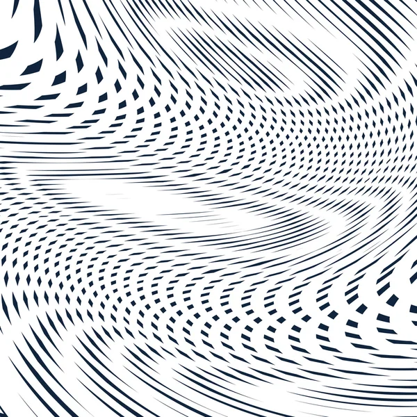 Hypnotischer Hintergrund mit geometrischen Linien — Stockvektor