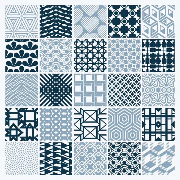 Set van eindeloze geometrische patronen — Stockvector