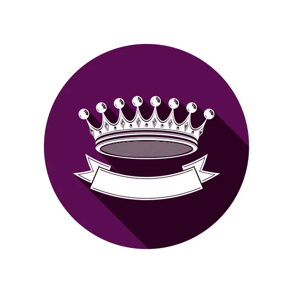 Stylish monarch crown — Stock Vector