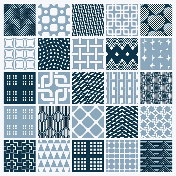 Set of endless geometric patterns — Stock Vector