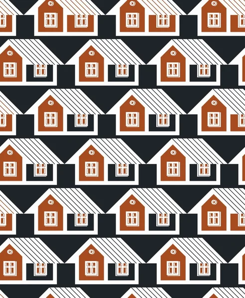 Real estate symmetric pattern — Stock Vector