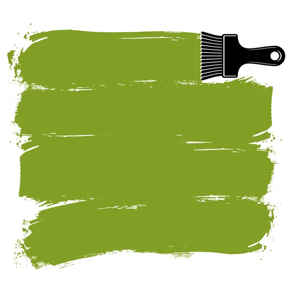 Groene grunge penseelstreken — Stockvector