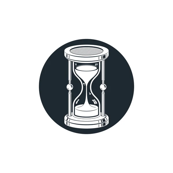 Icono antiguo de hourglas — Vector de stock