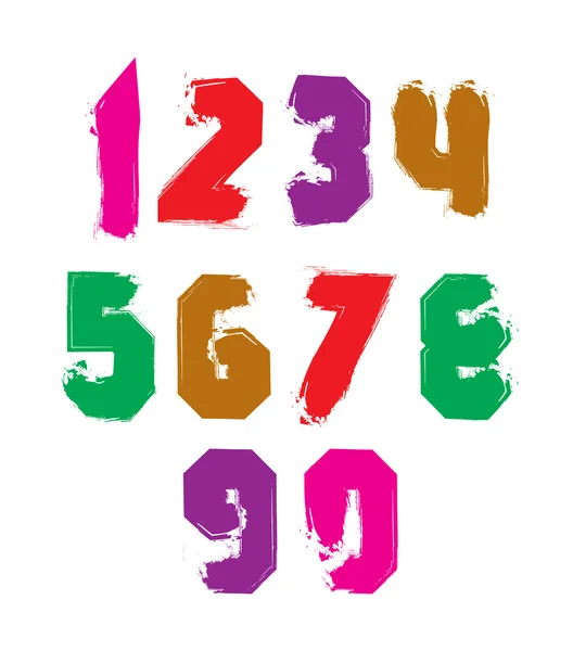 Colorful freak numbers — Stock Vector